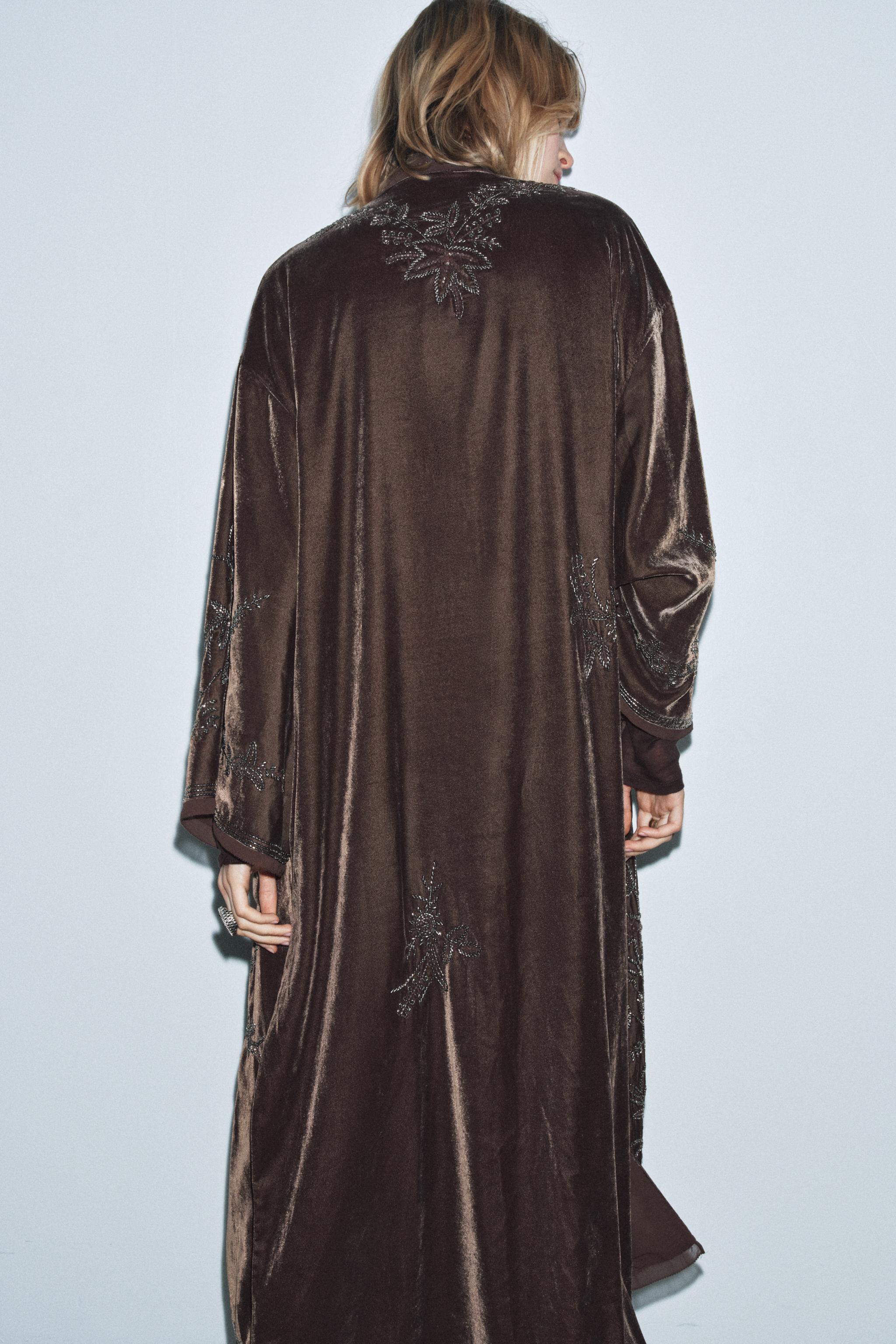LIMITED EDITION BEADED VELVET KIMONO